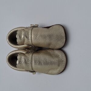Mishmoccs Moccasins Leather Kids Gold